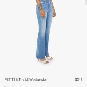 LIKE NEW!! MOTHER Lil Weekender Layover Petite Light Blue Flare Jeans